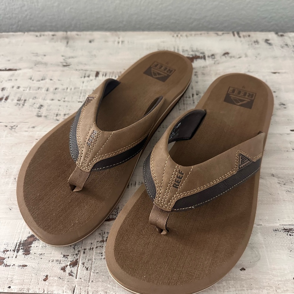 Reef Men’s Cushion Dawn Brown Flip Flops Sandals Size 12
